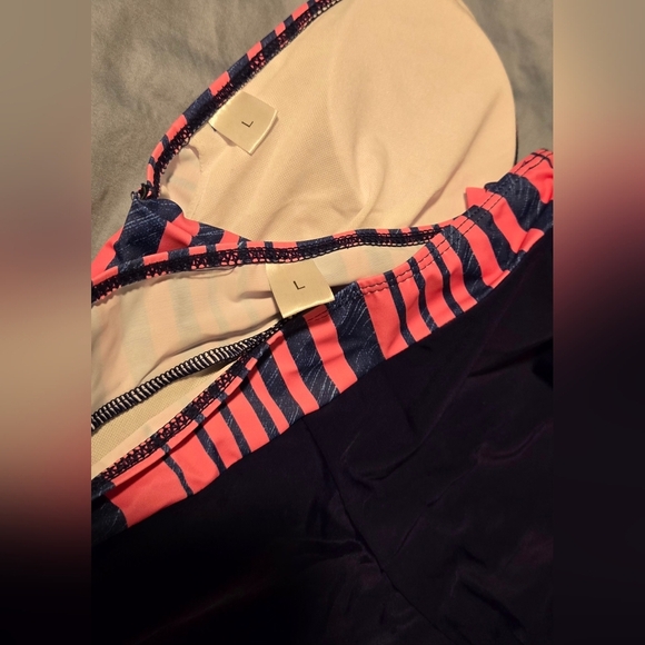 Vibrant Pink and Blue Striped Bikini Set #631 NWOT - Picture 6 of 6